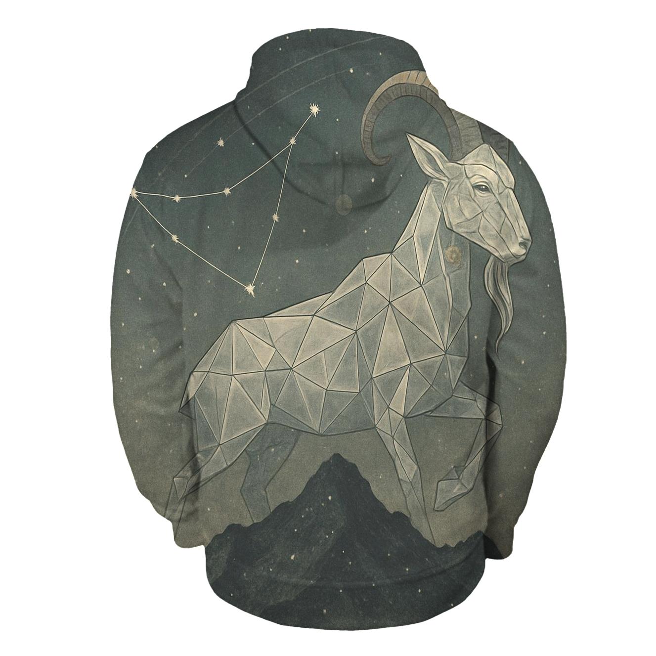 Capricorn Mountain Goat Nebula pullover hoodies
