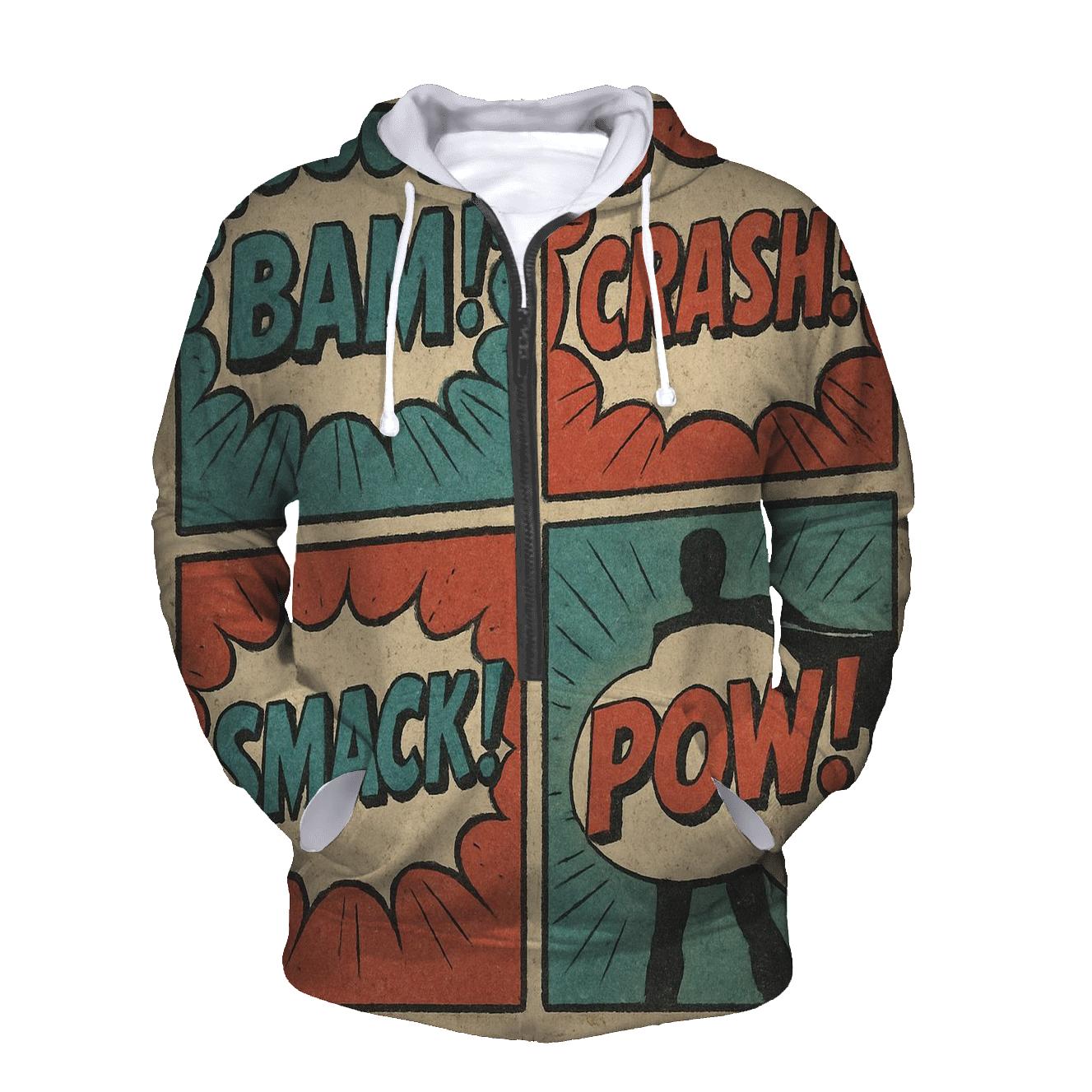 Faded Comic Panel Montage hoodie styles