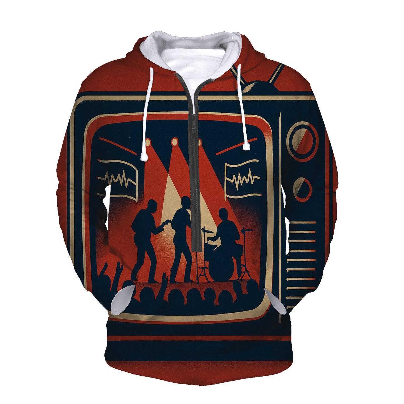 Retro TV Soundstage lightweight hoodies