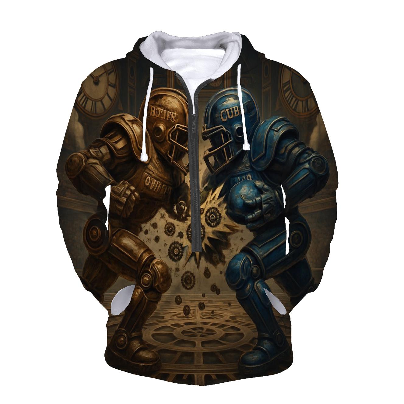 Clockwork Stadium Collision graphic hoodies