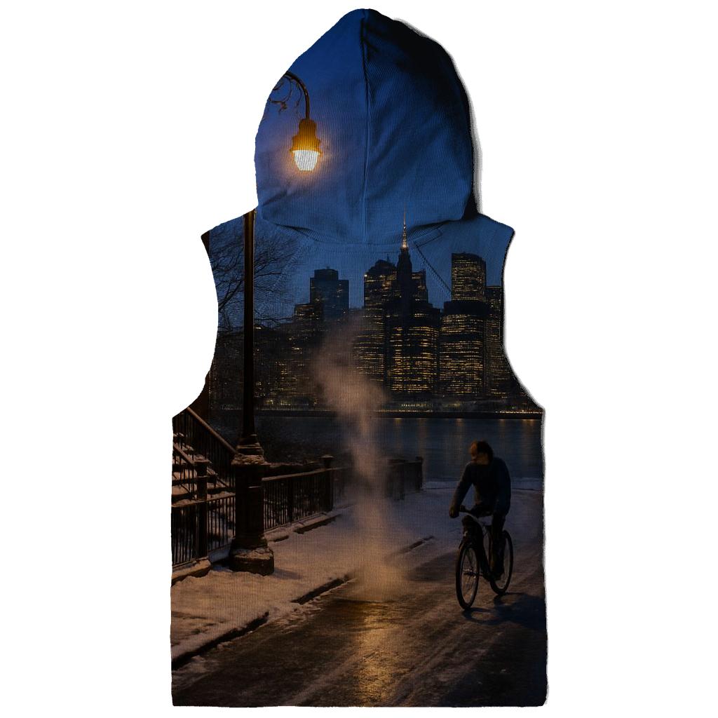 Winter Solstice Over Brooklyn Heights zip-up hoodies