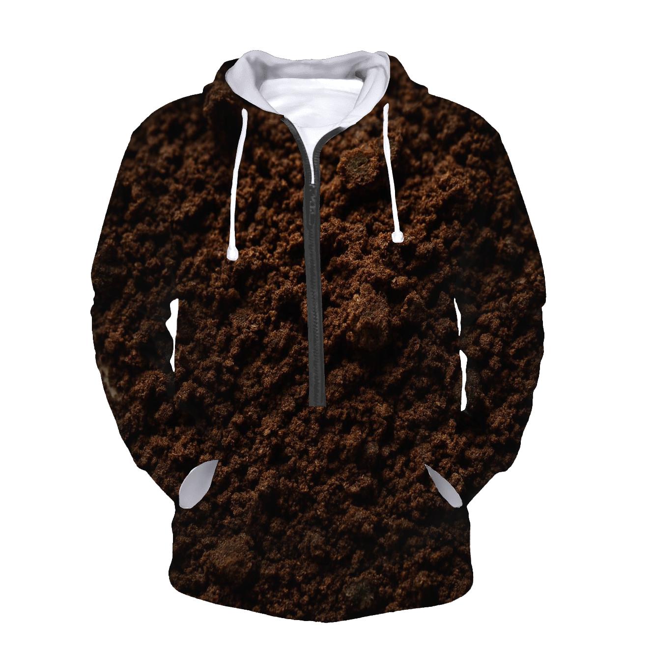 Grind Texture Macro embroidered hoodies