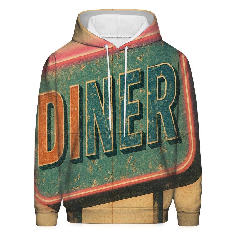 Faded Diner Neon Sign hoodie trends