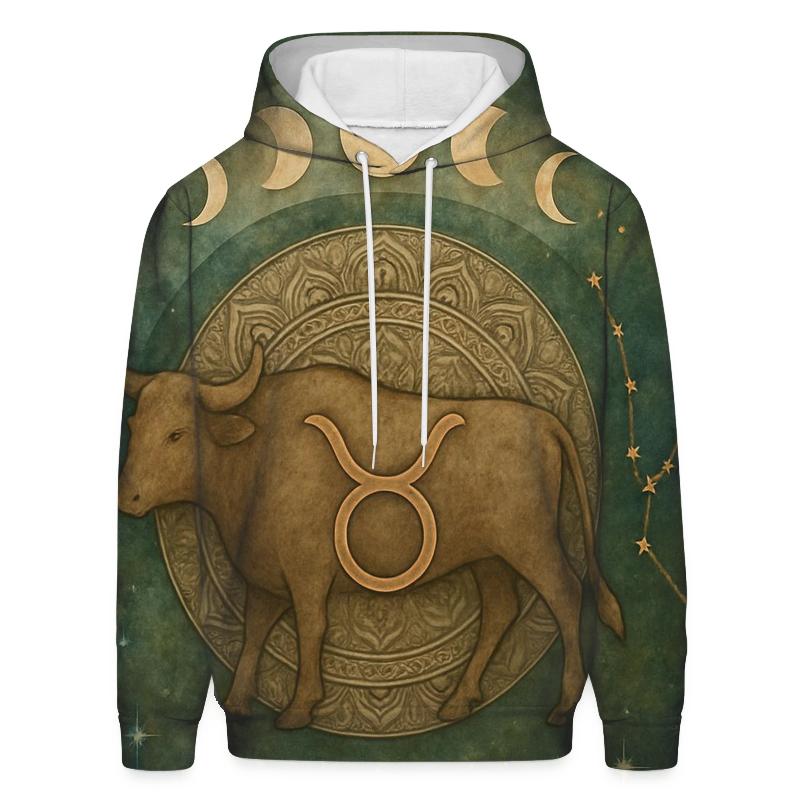 Mystic Taurus Bull Glyph Design pullover hoodies