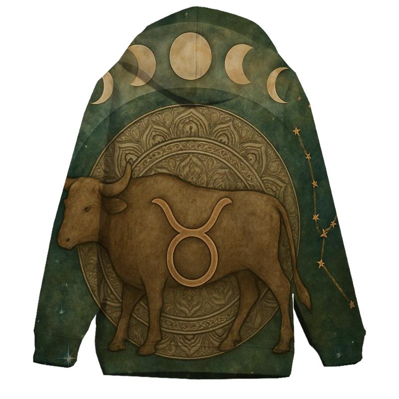 Mystic Taurus Bull Glyph Design pullover hoodies