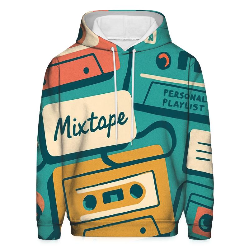 Cassette Tape Collage pullover hoodies