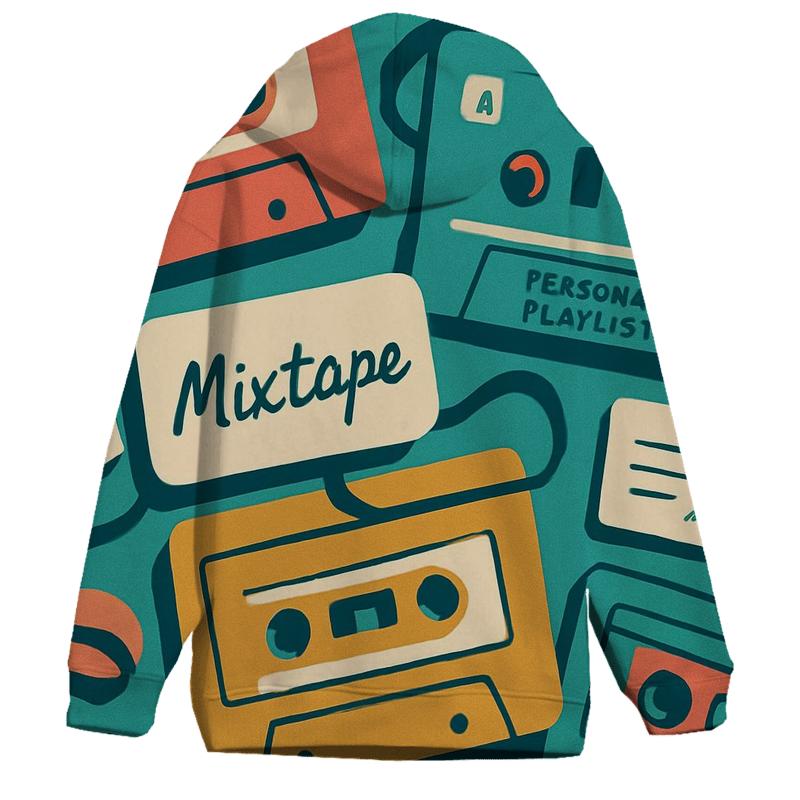 Cassette Tape Collage pullover hoodies