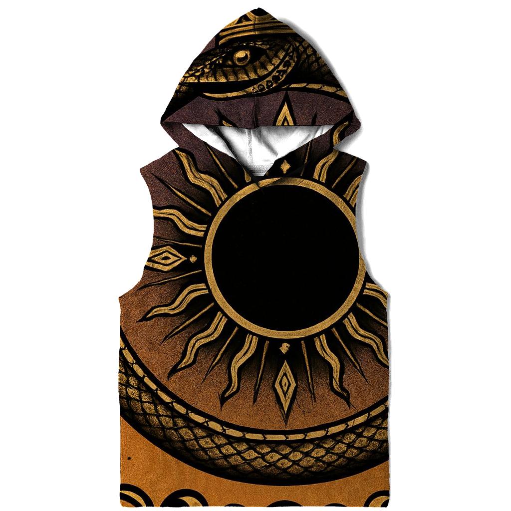 Solar Eclipse Ouroboros Crown graphic hoodies