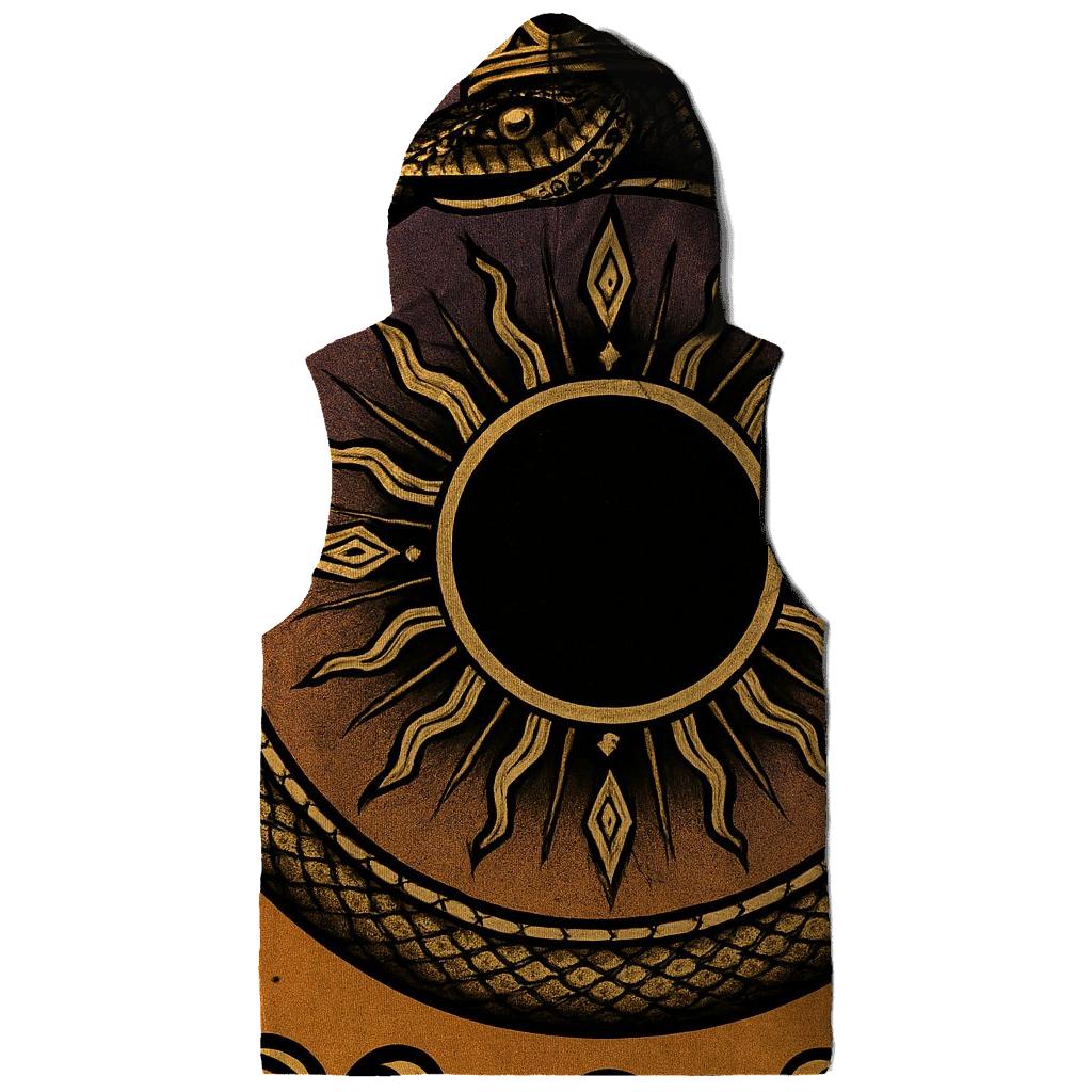 Solar Eclipse Ouroboros Crown graphic hoodies