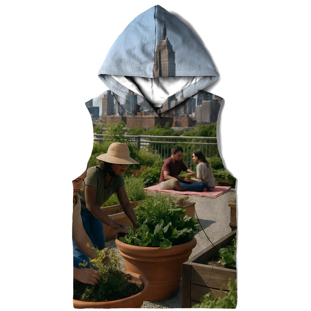 Rooftop Garden Overlook custom hoodies