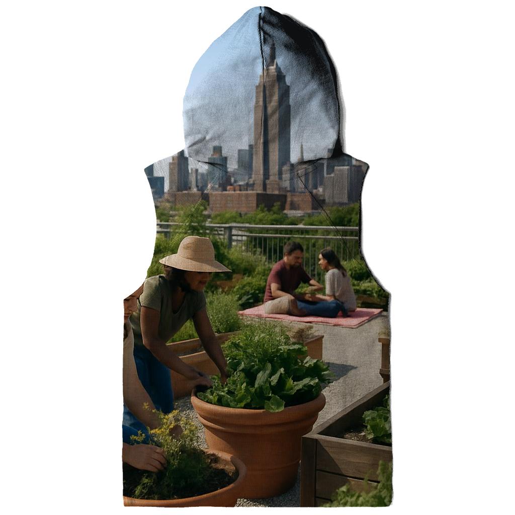 Rooftop Garden Overlook custom hoodies