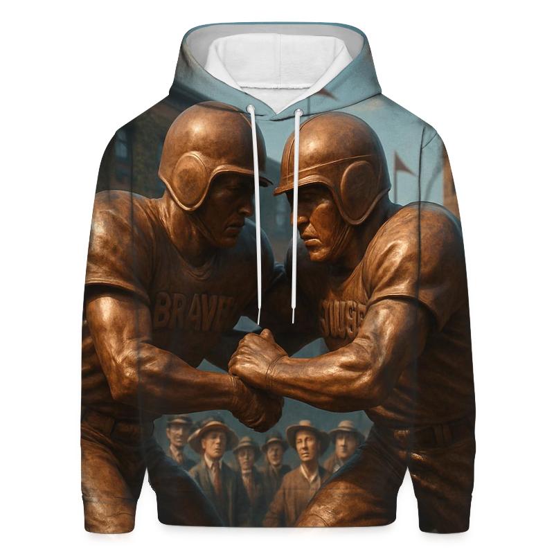 Historic Rivalry In Bronze And Sky hoodie designs