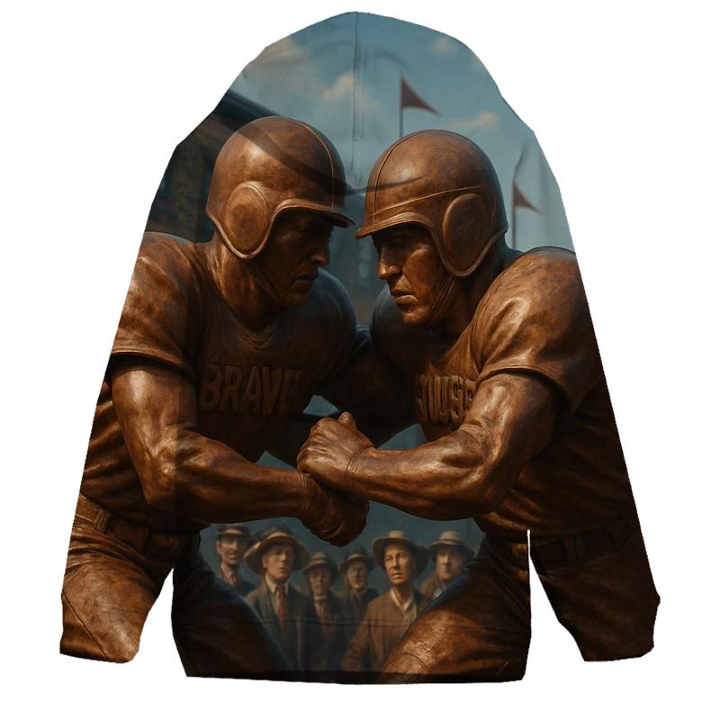 Historic Rivalry In Bronze And Sky hoodie designs