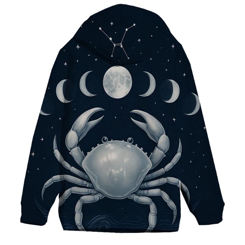 Cancer Moon Phase Cycle graphic hoodies