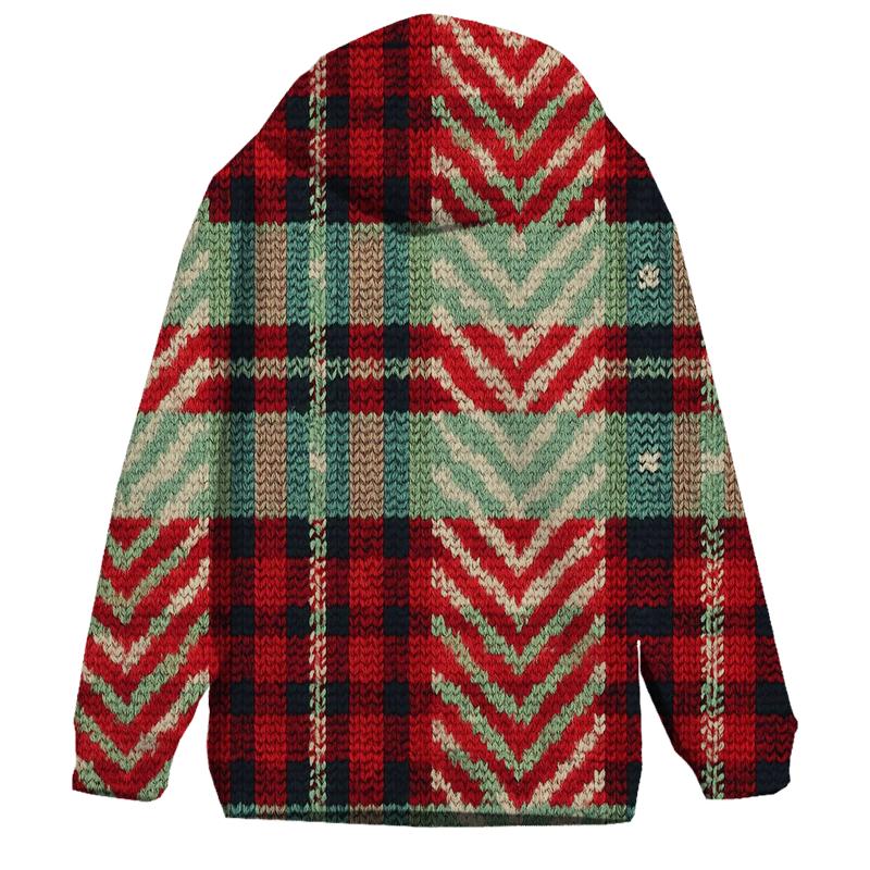 Retro Candy Cane Plaid Design pullover hoodies