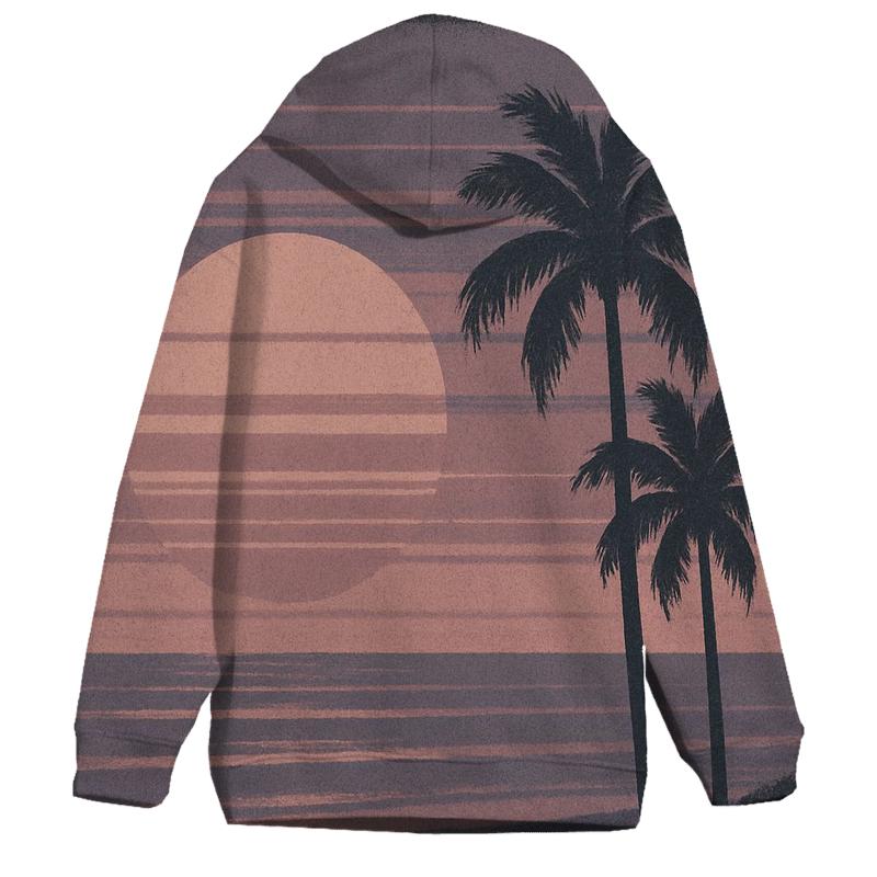 VHS Static Sunset lightweight hoodies