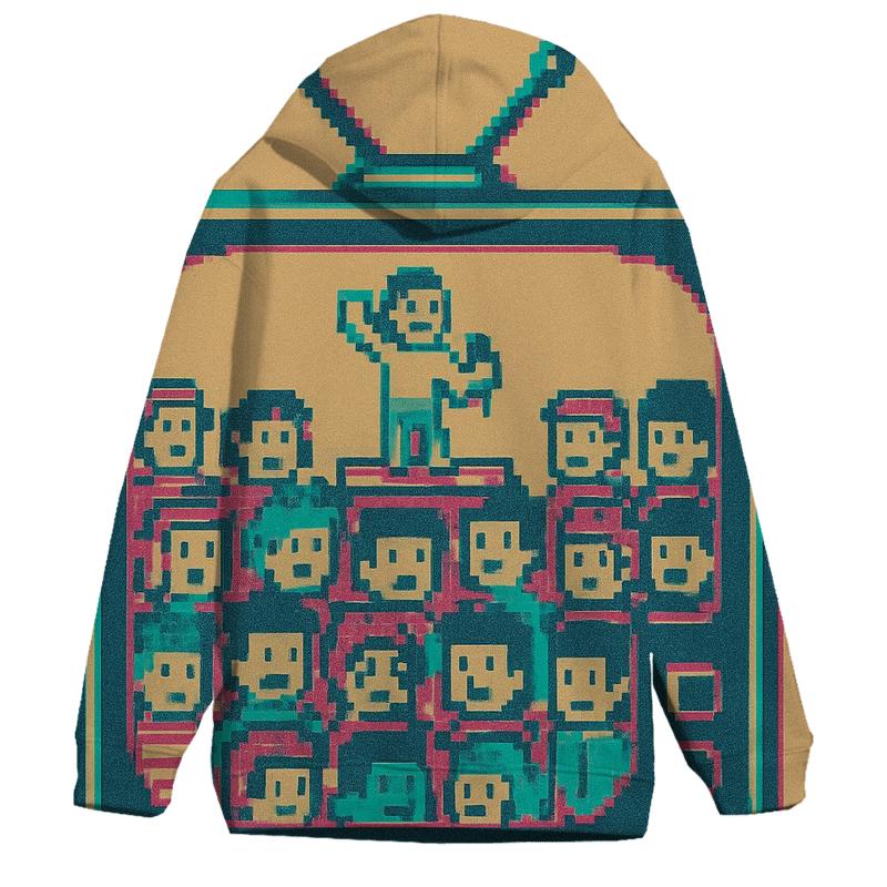 Pixel Concert Crowd premium hoodies