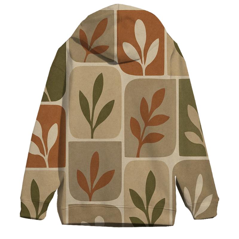 Earth Tone Mosaic graphic hoodies
