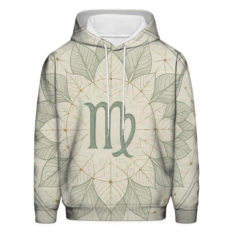 Virgo Earth Mandala Pattern custom hoodies