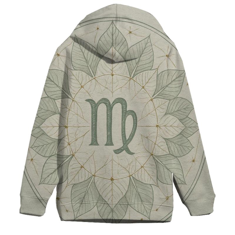 Virgo Earth Mandala Pattern custom hoodies