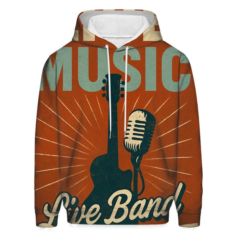 Distressed Concert Poster pullover hoodies