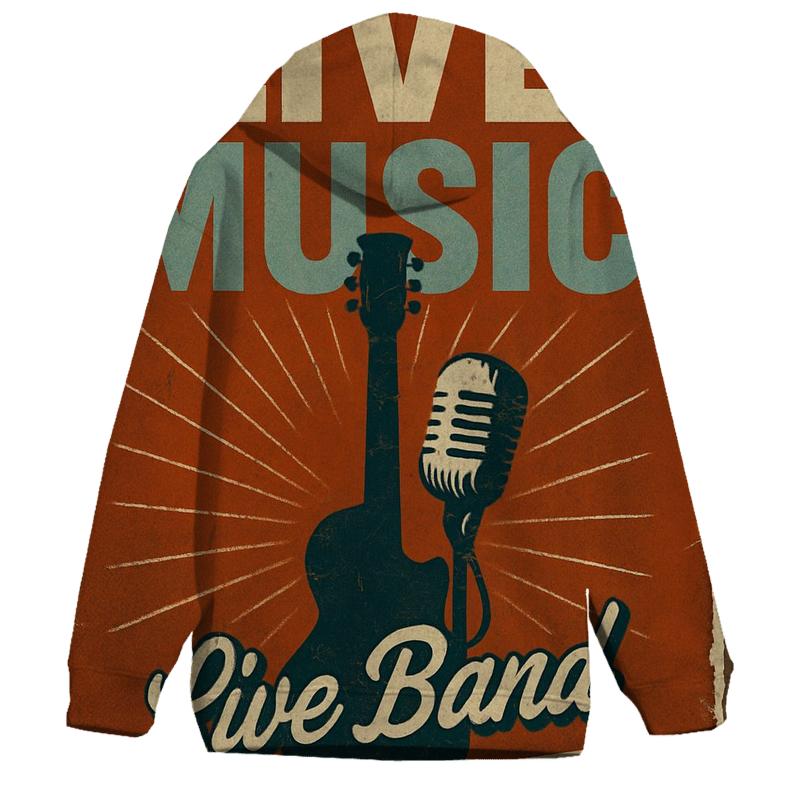 Distressed Concert Poster pullover hoodies