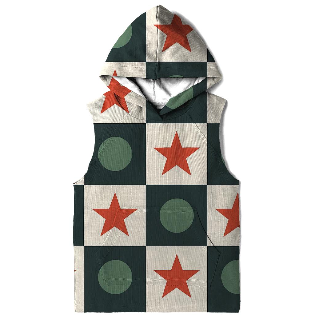 Snow Star Checker graphic hoodies