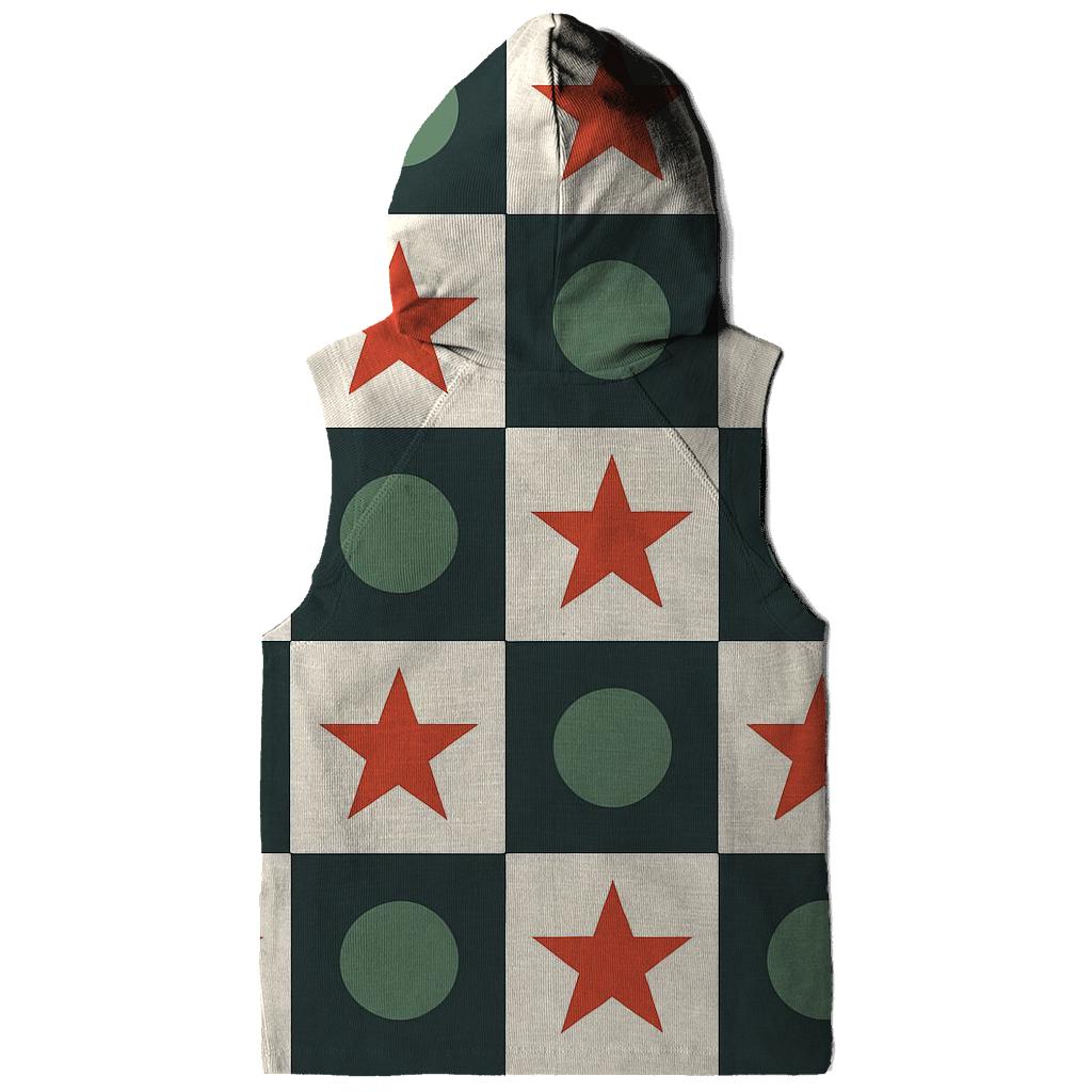 Snow Star Checker graphic hoodies