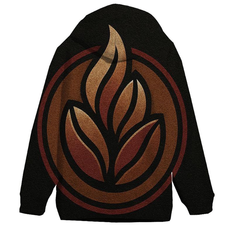 Roast Flame Icon embroidered hoodies