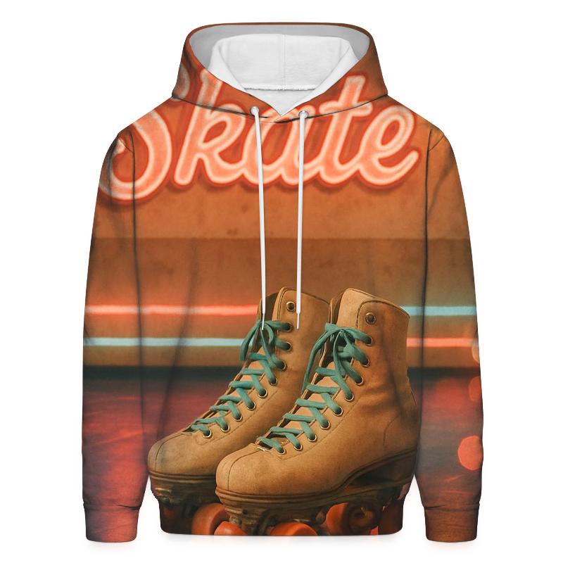 Retro Roller Rink Neon embroidered hoodies