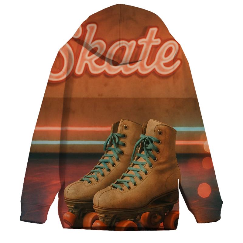 Retro Roller Rink Neon embroidered hoodies