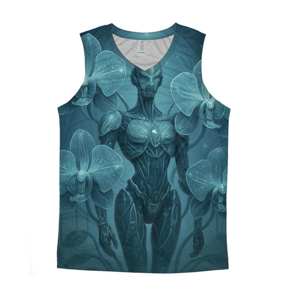 Binary Orchid Sentinel graphic print tank tops