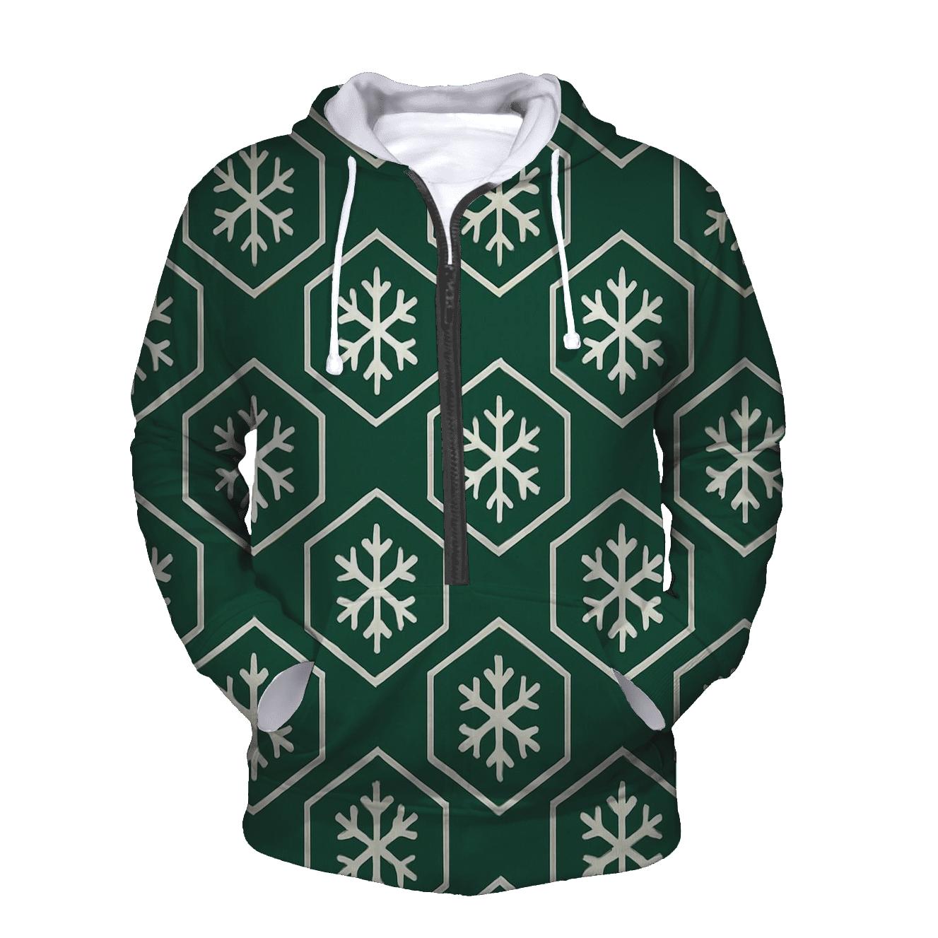 Snowflake Hex Grid heavyweight hoodies