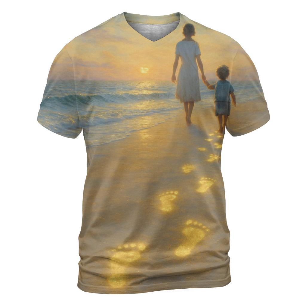 Footprints Of Light statement graphic shirts
