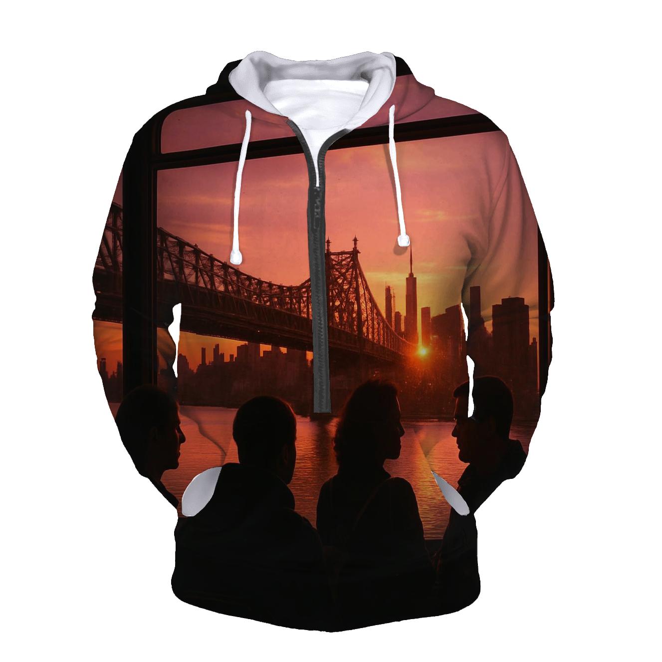 Sunset From Roosevelt Island Tram heavyweight hoodies