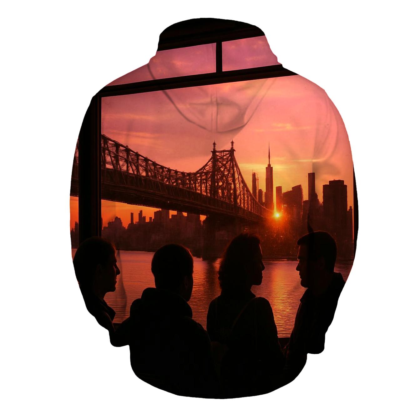 Sunset From Roosevelt Island Tram heavyweight hoodies