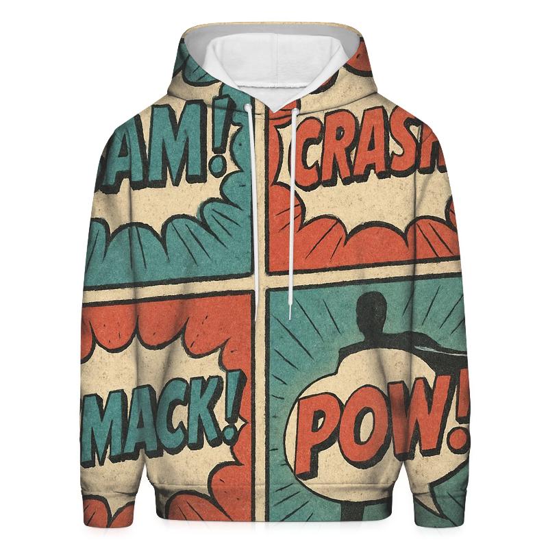 Faded Comic Panel Montage hoodie styles