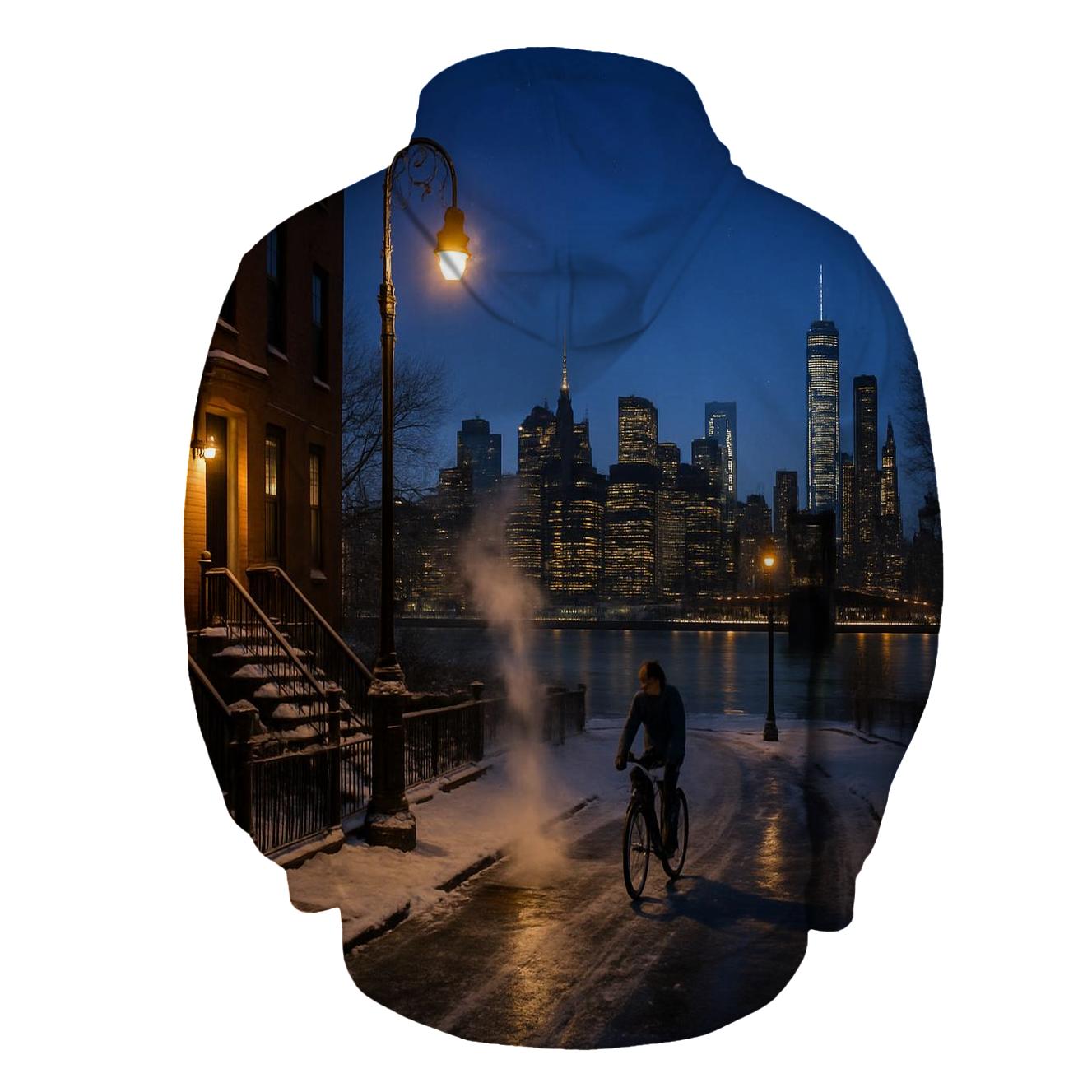 Winter Solstice Over Brooklyn Heights heavyweight hoodies