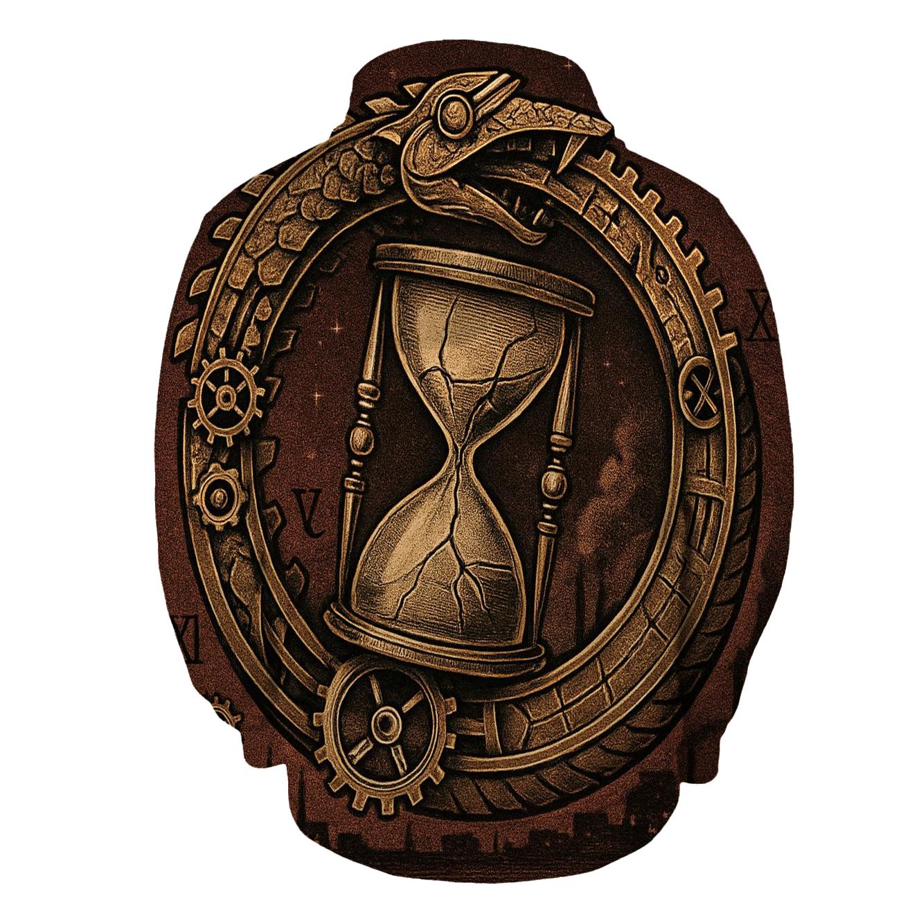 Clockwork Ouroboros Mechanism embroidered hoodies