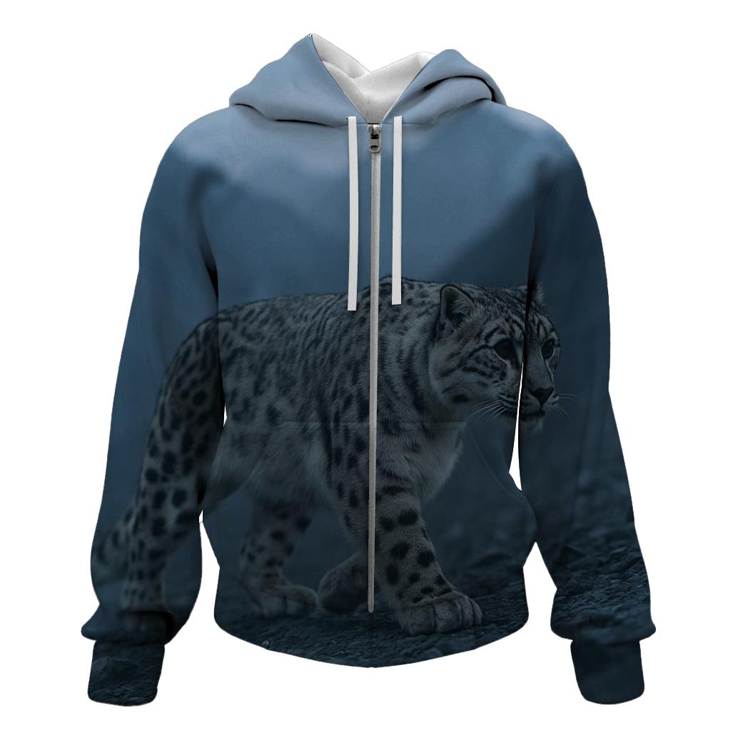 Ridge Ghost Snow Leopard graphic hoodies