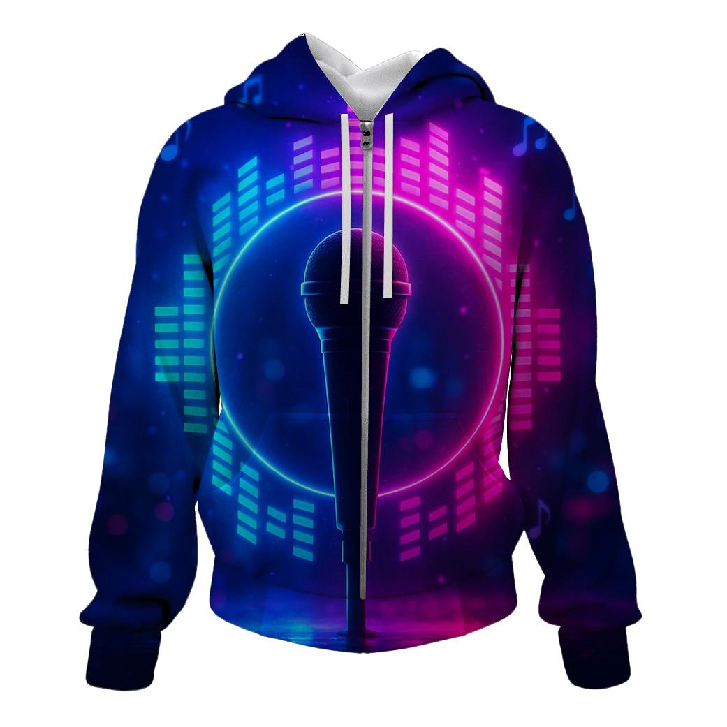 Neon Equalizer Halo hoodie styles