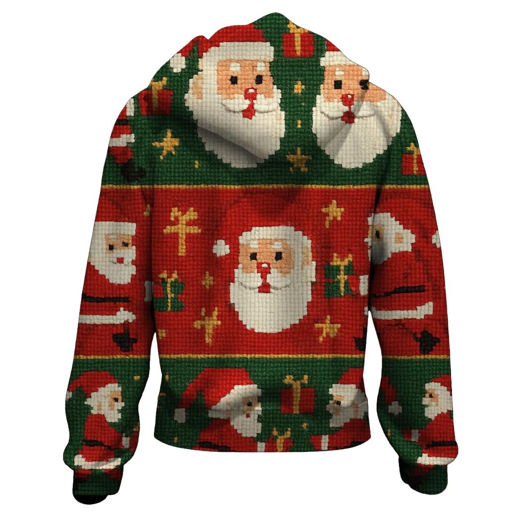 Pixel Santa Parade Design heavyweight hoodies