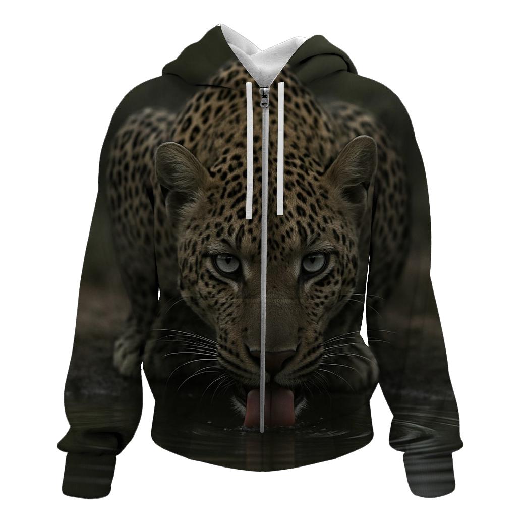Shade-Pool Vigil African Leopard graphic hoodies