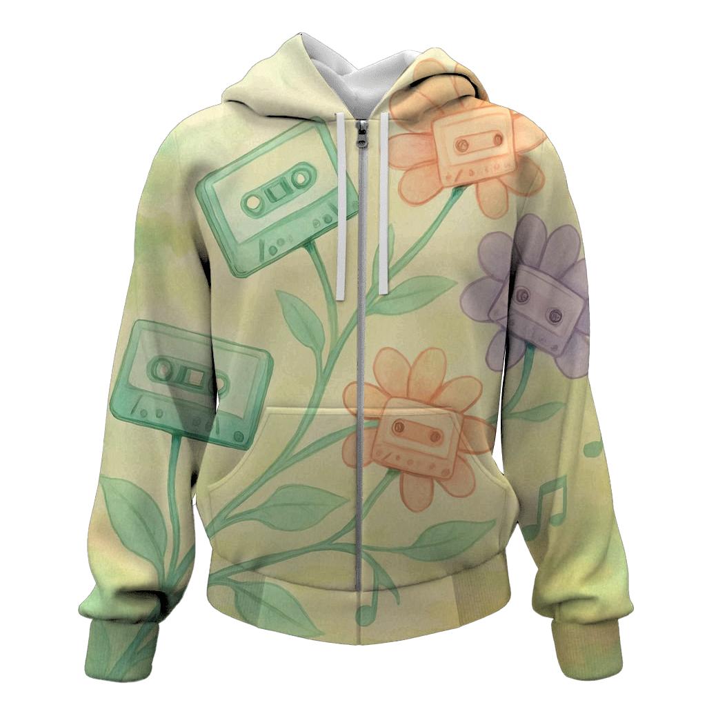 Cassette Tape Garden hoodie trends