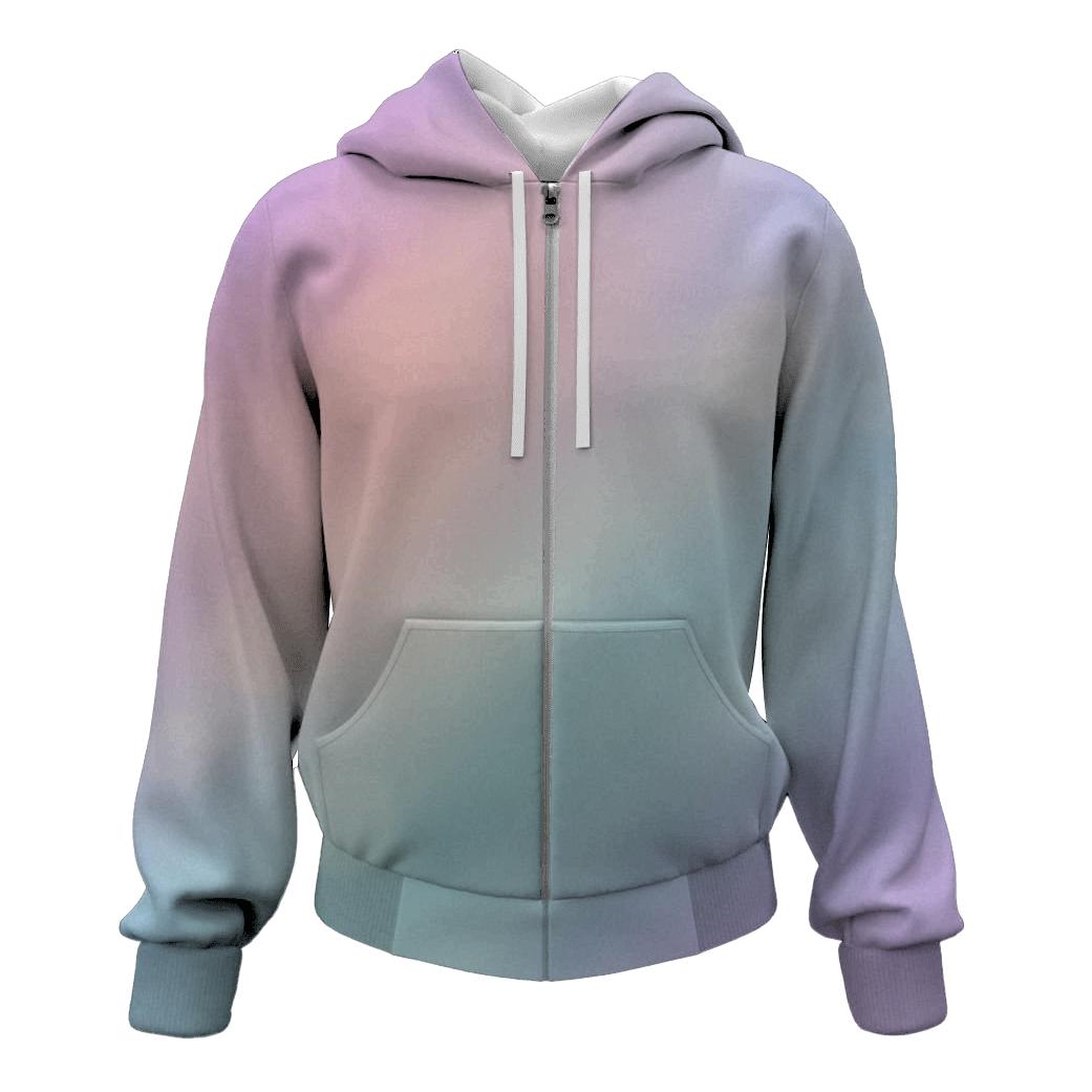 Pastel Mirage zip-up hoodies