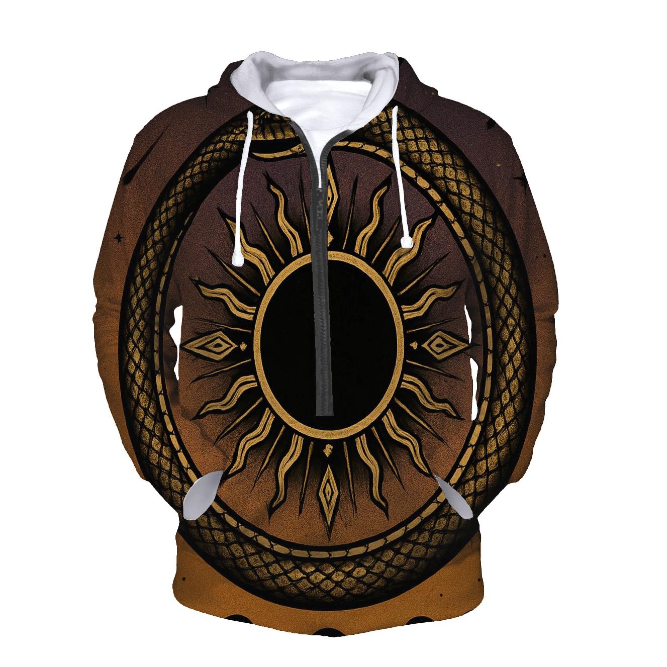 Solar Eclipse Ouroboros Crown hoodie styles