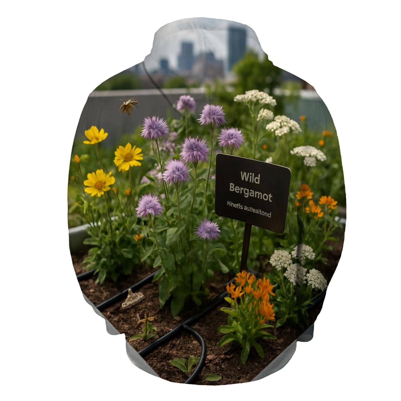 Urban Rooftop Pollinator Patch custom hoodies
