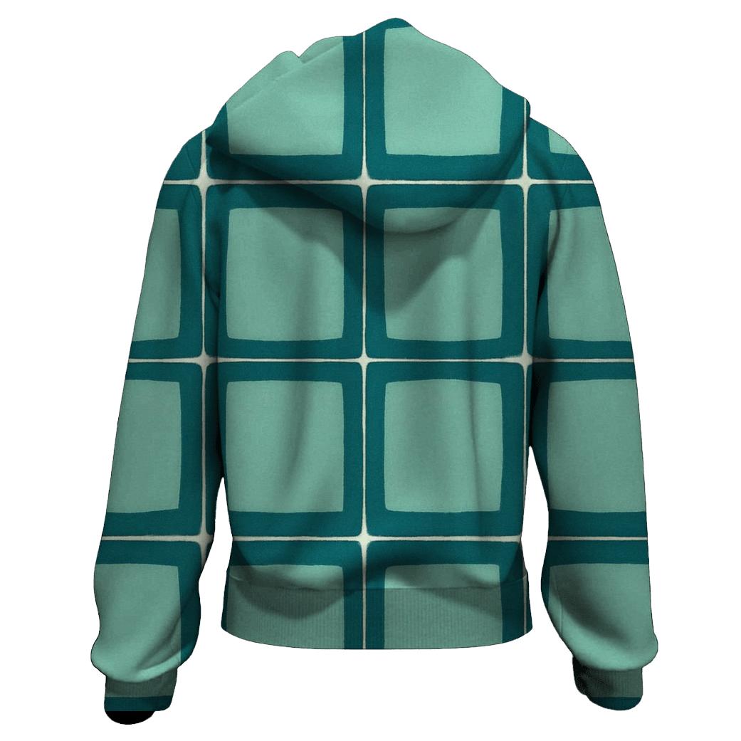 Teal Itajime Grid hoodies fashion