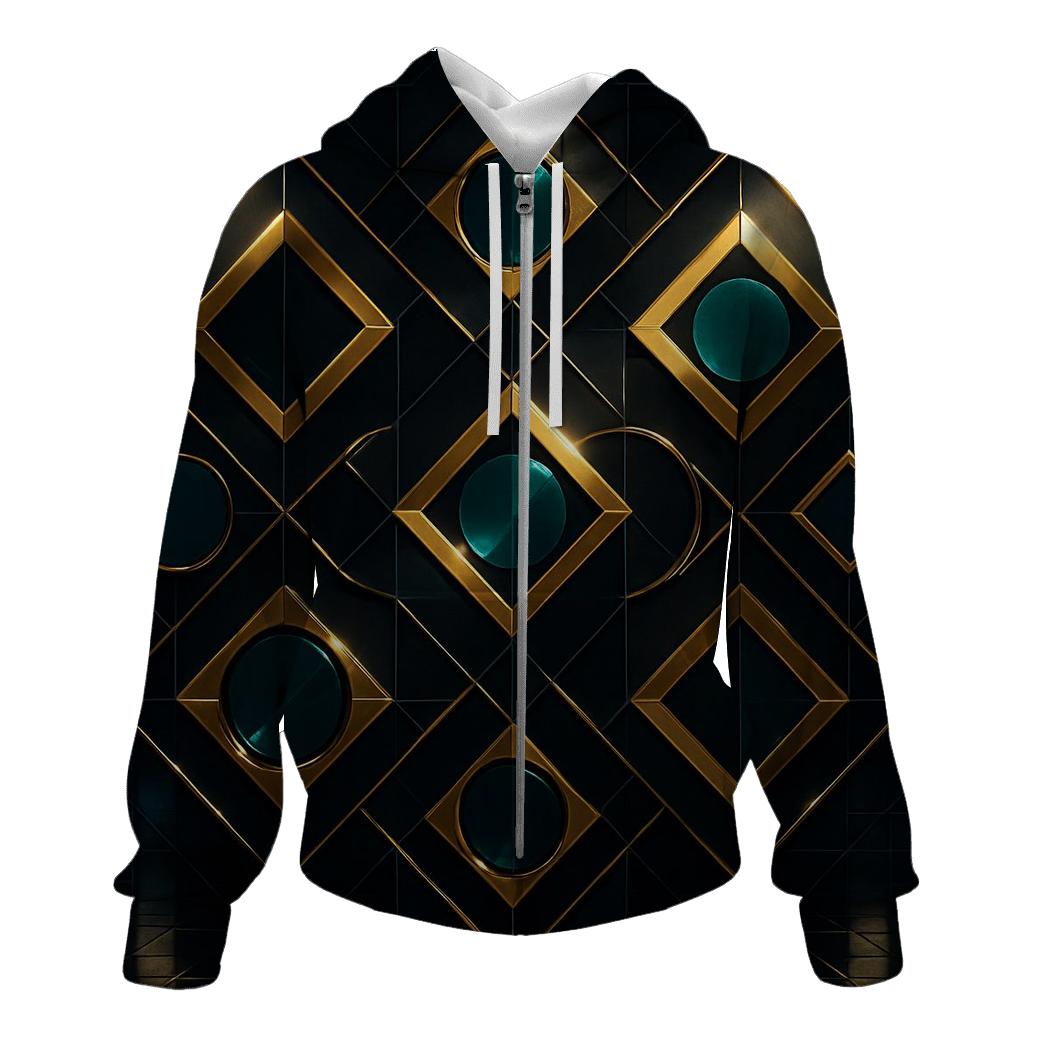 Disco Mirror Geometry heavyweight hoodies