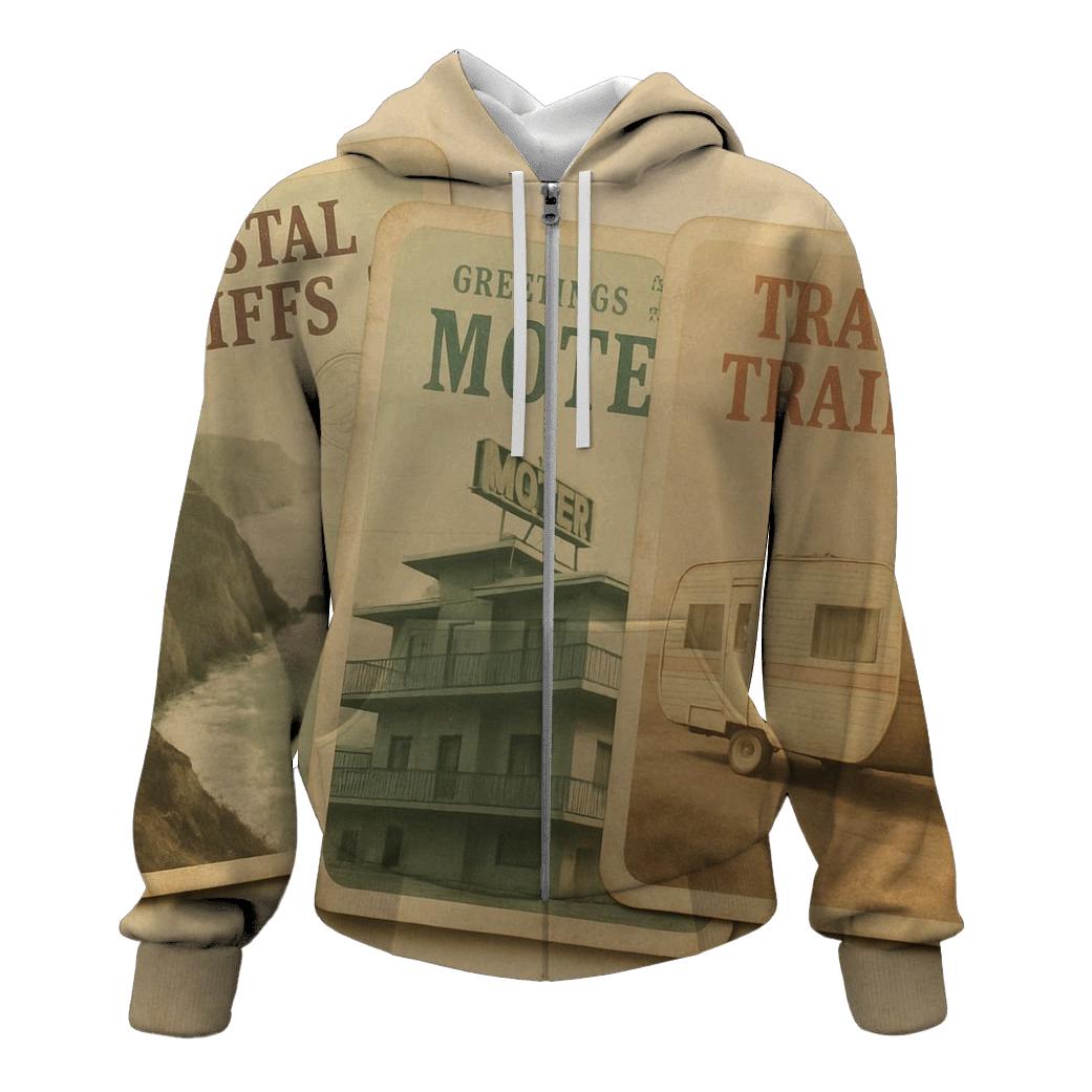 Vintage Travel Postcard Set custom hoodies